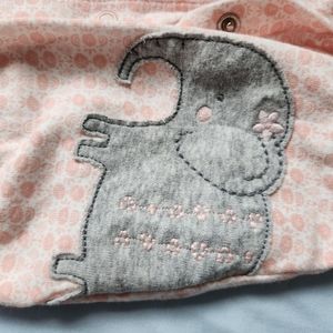 Child of Mine bubble with bows and elephant